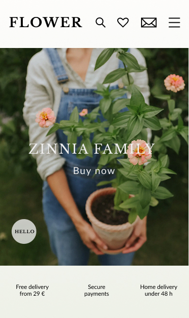 FLOWER home screen
