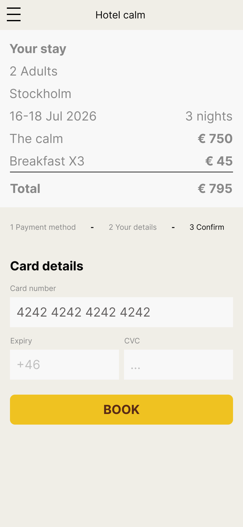 after checkout